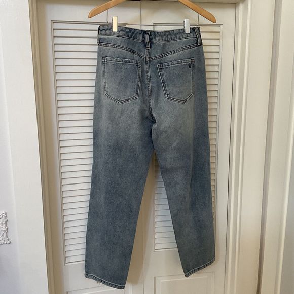 Jessica Simpson Womens Lived In Vintage Hi Rise Straight Jeans, Size 28 NWT $79 - Picture 4 of 12